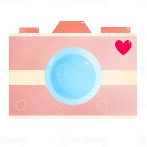 Pink Camera Valentine Sticker 36418637 Png