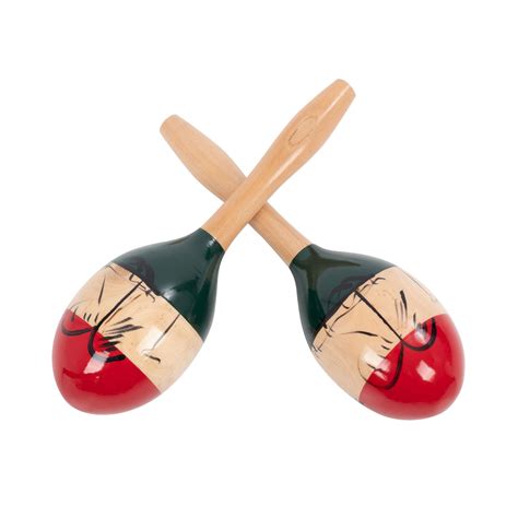 Wooden Maracas With Colourful Design Percussion Plus