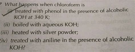 What Happens Wheni N Butyl Chloride Is Treated With Alcoholic Koh