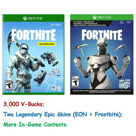 Fortnite Xbox 3000 V Bucks Legendary Eon And Frostbite Skins
