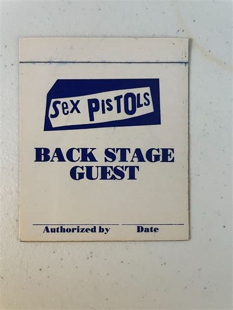 Sex Pistols Ticket Cain S Ballroom Jan 11 1978 Comes With Backstage And Photos Ebay