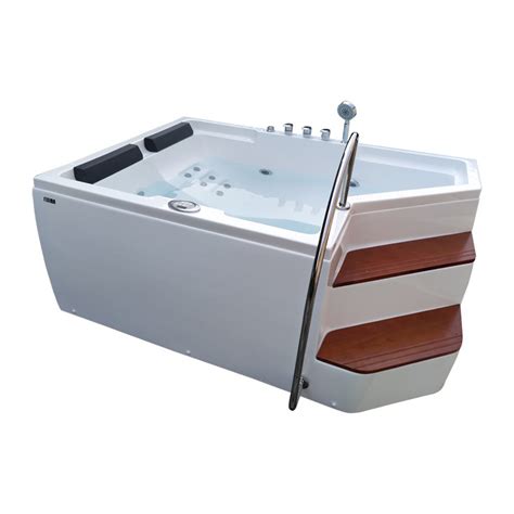 Free Standing Air Jetted Drop In Bathtub 1700mm Acrylic Big Water Jet