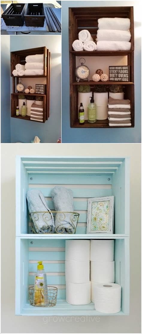create wall storage   bathroom  diy shelves