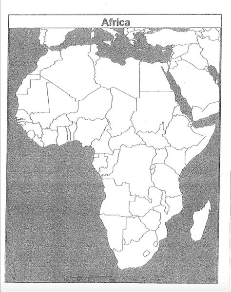 Africa Map Study Guide Diagram Quizlet