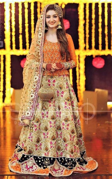 Latest Beautiful Boutique Maria B Mehndi Dresses For Brides Price