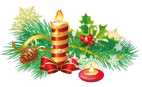 Christmas Decoration Candle Clip Art Transparent Christmas Candle Png