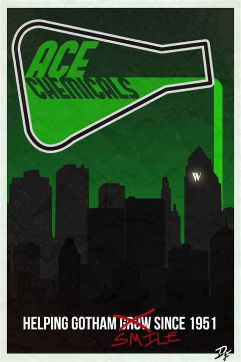 a poster with the words helping gotham for now since they smile in green