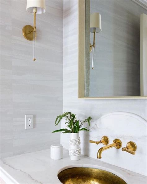 Waterworks On Instagram An La Powder Room With Panacheand Our Roadster Faucet Design
