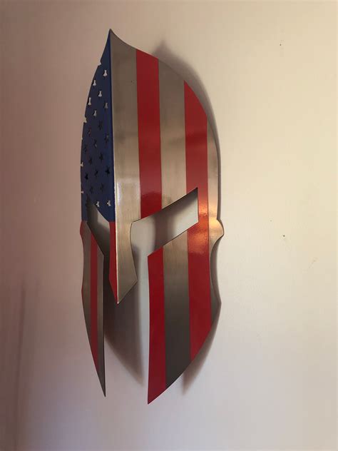 American Flag Spartan Warrior Helmet Liberty Metal And Design