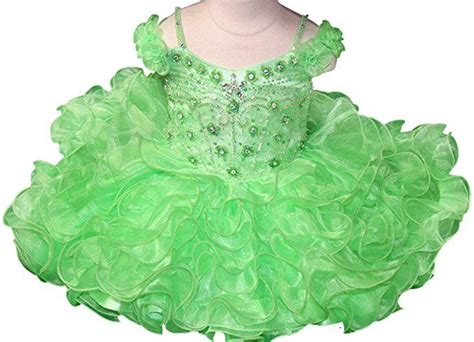 Huamei Baby Girls Off The Shoulder Crystals Ruffled National Cupcake