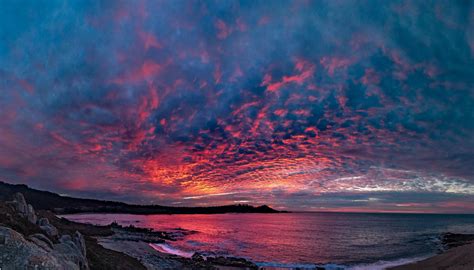 Sunset Over California State Park Point Lobos Monterey Bay Usa Oc