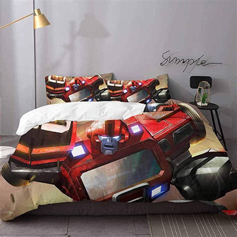 Amazon Com Womhouse Duvet Cover Pillow Sham Optimus Prime Transformers Pillowcase For
