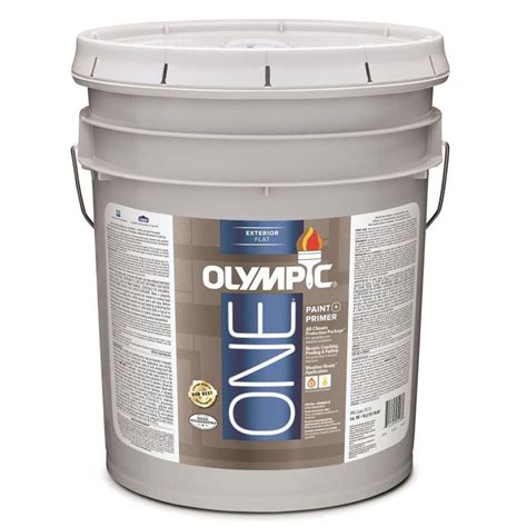 Most paint brands offer several options for white paint, and the larger paint brands can have dozens of choices to choose from. Shop Olympic One 5 Gallon Size Container Exterior Flat ...