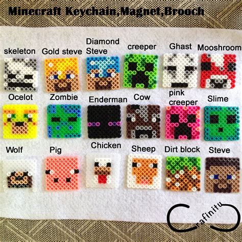 This Minecraft Characters Perler Beads Accessories Can Be Bought On