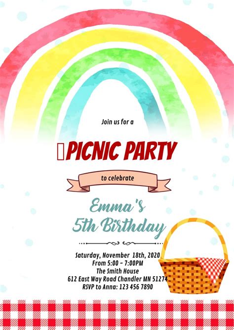 5 Perfect Picnic Invitation Designs For Your Summertime Picnic Parties