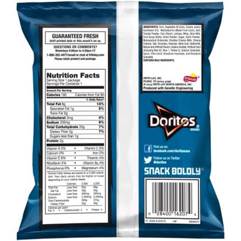 Doritos Cool Ranch Flavored Tortilla Chips 1125 Oz Pick ‘n Save