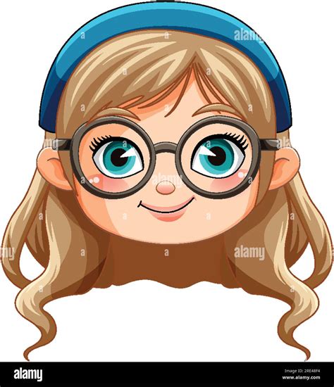 Cute Nerdy Girl Cartoon Character Illustration Stock Vector Image And Art