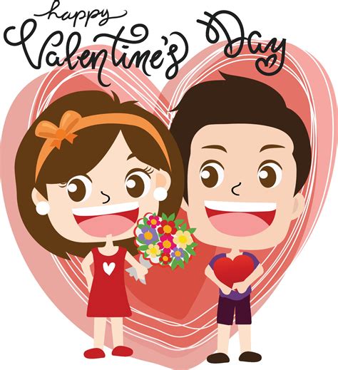 Happy Valentines Day Cartoon Kids Design 1999771 Vector Art At Vecteezy