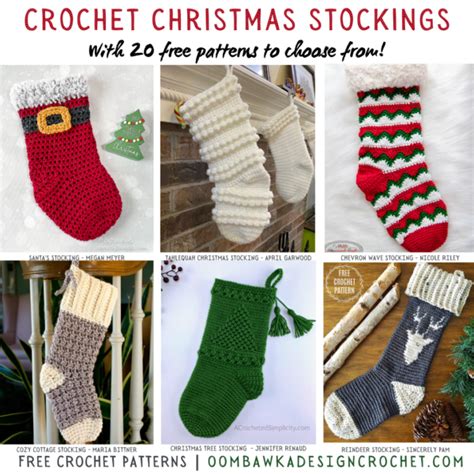 Free Crochet Christmas Stocking Patterns Oombawka Design Crochet