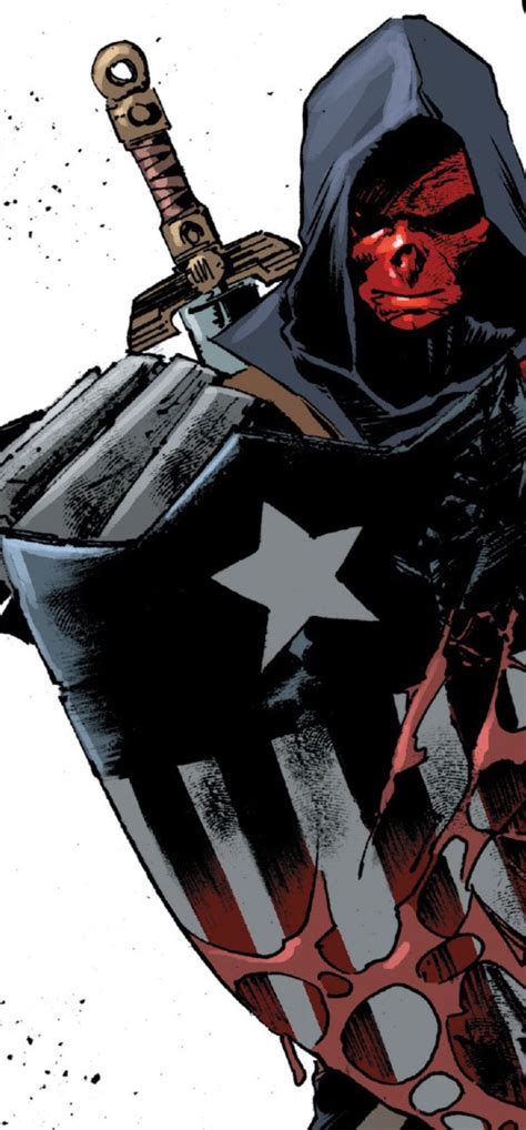 Red Skull With Captain Americas Original Shield Marvel Comics
