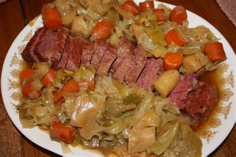 Since this is a one pot meal, where you cook both your meat and vegetables in the same pot together 9added at different times throughout the cooking. Nostalgic Nosh: Beer-Braised Corned Beef and Cabbage