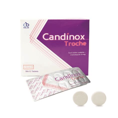 Candinox Troche 10 Mg 30 X10 Tabs S Charoen Bhaesaj Trading