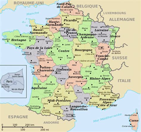 Régions Françaises ≡ Voyage Carte Plan