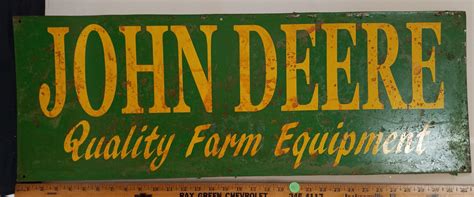 Lot John Deere Quality Equipment Sign Htf Tractor Sign From E