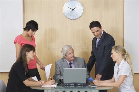 Executives In Meeting At Office Stock Image Image Of Businesswomen