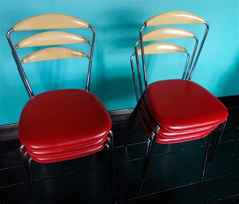 Six 1950s American Retro Style Dining Chairs 20th Century Classics