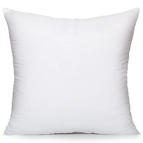 5 Size Square White Cushion Throw Pillow Sofa Waist Pillowcase Filler
