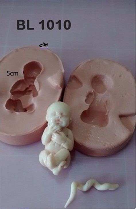 molde silicone bebê Útero bipartido 5cm bl1010 mercadolivre