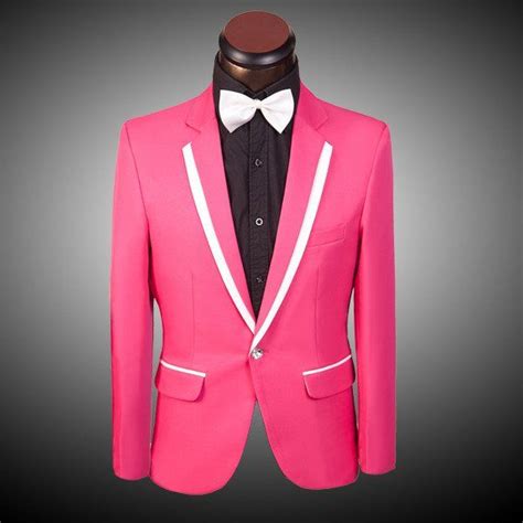 Mens Slim Fit Pink Luxury Design Attire Coat And Pants Xs To Xl Sale