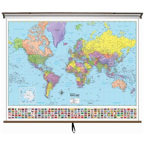 World Advanced Political Wall Map Shop Classroom Maps