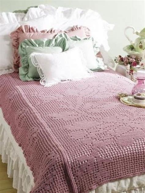 Bed Of Roses Filet Throw Etsy Patterned Bedding Bed Crochet