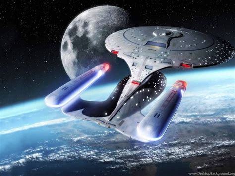Star Trek Starship Uss Enterprise D In Orbit Of A Planet Free