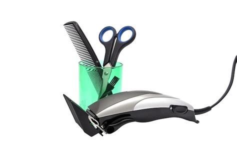 Premium Photo Hair Clipper Comb And Scissors