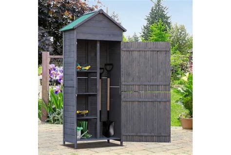 Outsunny 90x50cm Wooden Garden Shed Wowcher