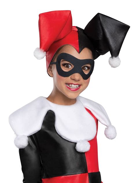 Harley Quinn Jumpsuit Costume For Kids Warner Broc Dc Super Hero Gir