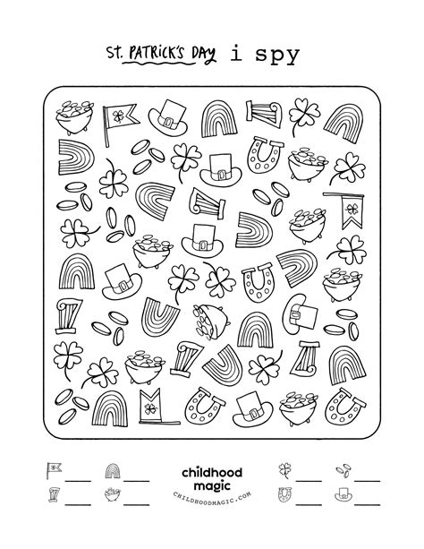 St. Patrick's Day I Spy Game - Childhood Magic