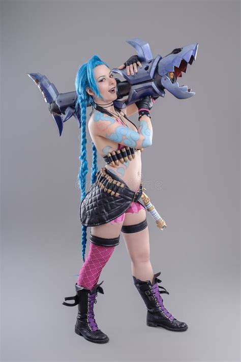 Fantasy Action Hero Jinx The Loose Cannon League Of Legends Stock