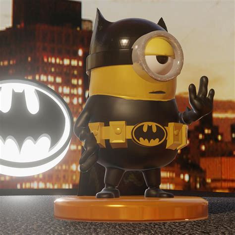 小黄人版蝙蝠侠 独眼3D打印模型 小黄人版蝙蝠侠 独眼3D打印模型stl下载 卡通3D打印模型 Enjoying3D打印模型网
