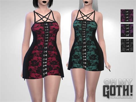 The Sims Resource Oh My Goth Gothic Dress