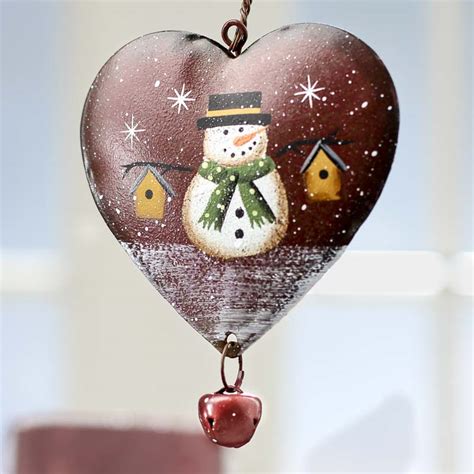 The cork pot's belly is made with. Snowman Heart Ornament - Signs & Ornaments - Home Decor