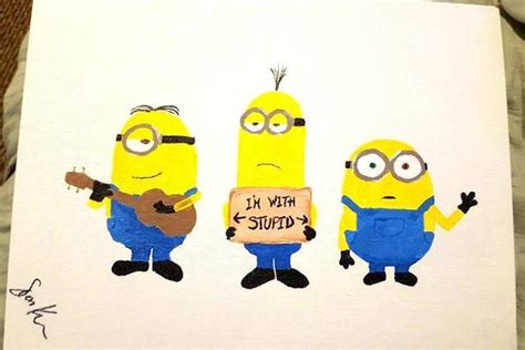 Im With Stupid Minions Painting