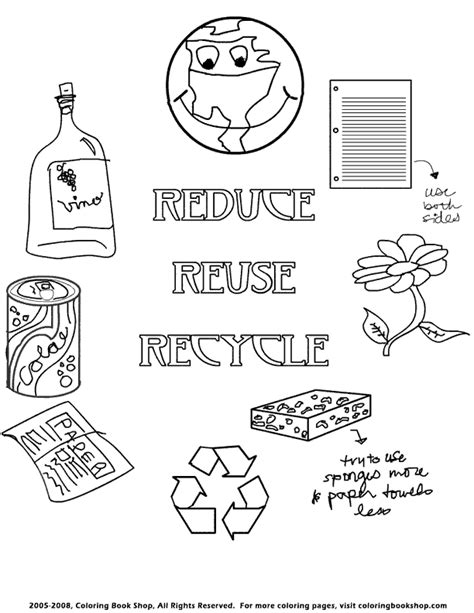 15 Reduce Reuse Recycle Coloring Pages - Printable Coloring Pages