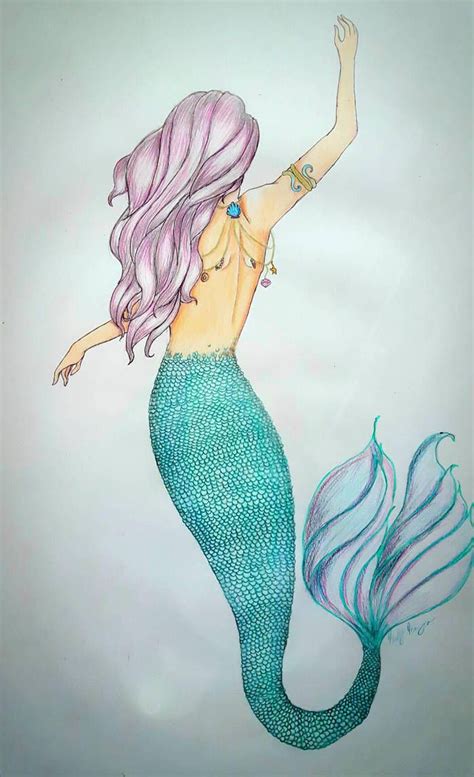 a swimming mermaid by pearlrange mermaid artwork mermaid sketch mermaid drawings