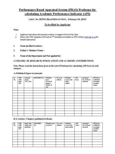 Home aasis service center planning, budgeting, and administrative system (pbas). Pbas Profoarma for Calculating API Score | Doctor Of Philosophy | Academia