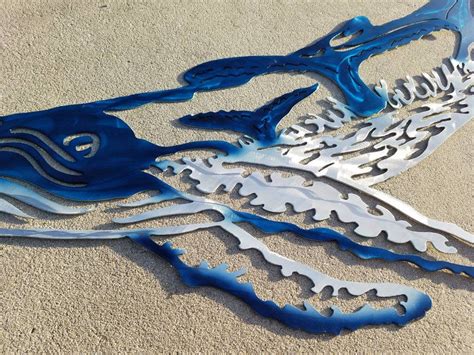 Aluminum Humpback Whale Wall Art Metal Fish Art Metal Ocean Art