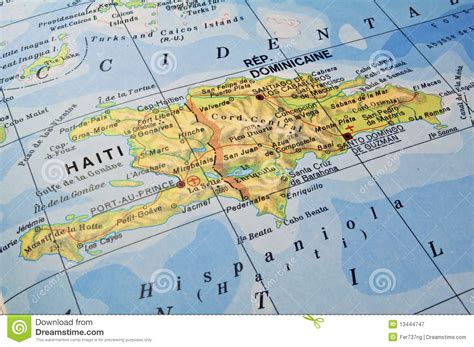 Dominican Republic Haiti Map Royalty Free Stock Photography Image